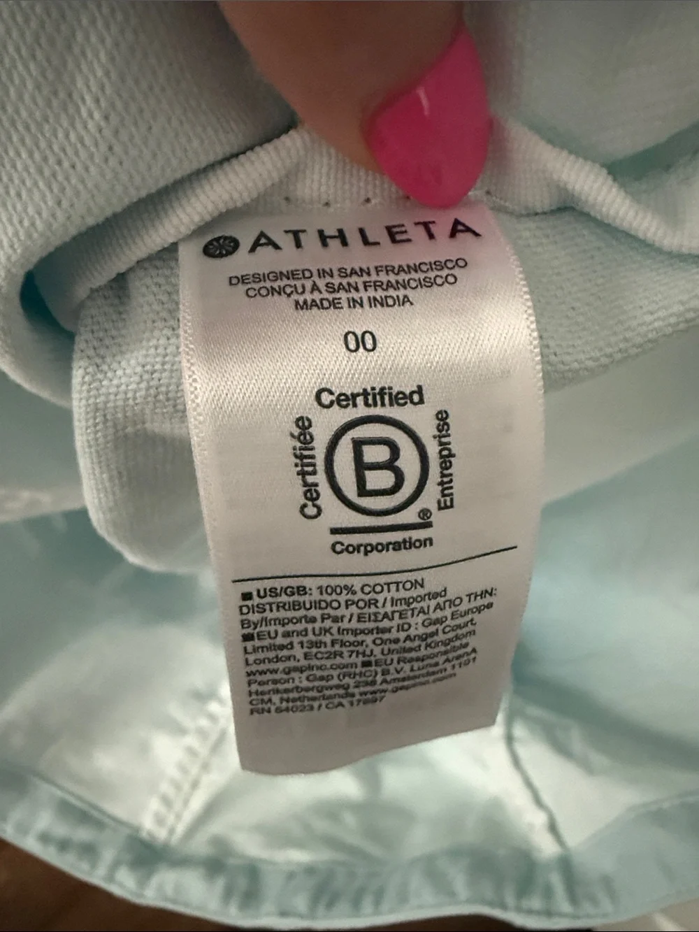 Athleta Blue Ombre Canvas Tote